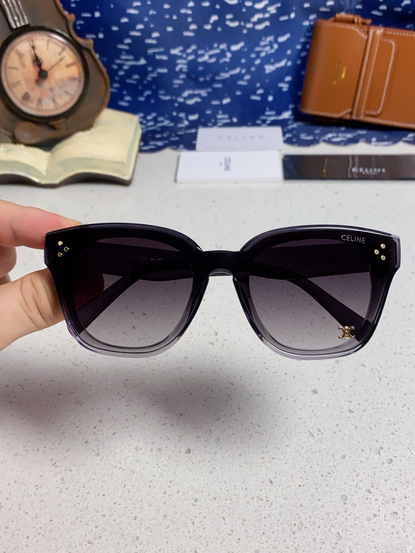 Celine Square Gray Lens Sunglasses for Men & Women - 398873 - detail image 4
