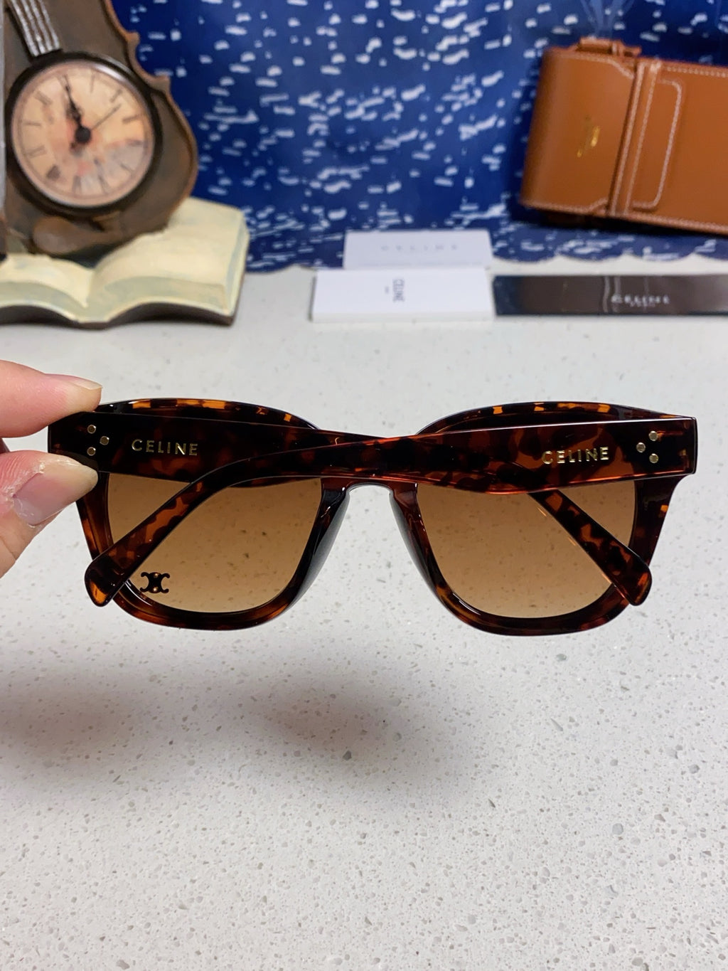 Celine Square Brown Lens Sunglasses for Men & Women - 158431 - detail image 5