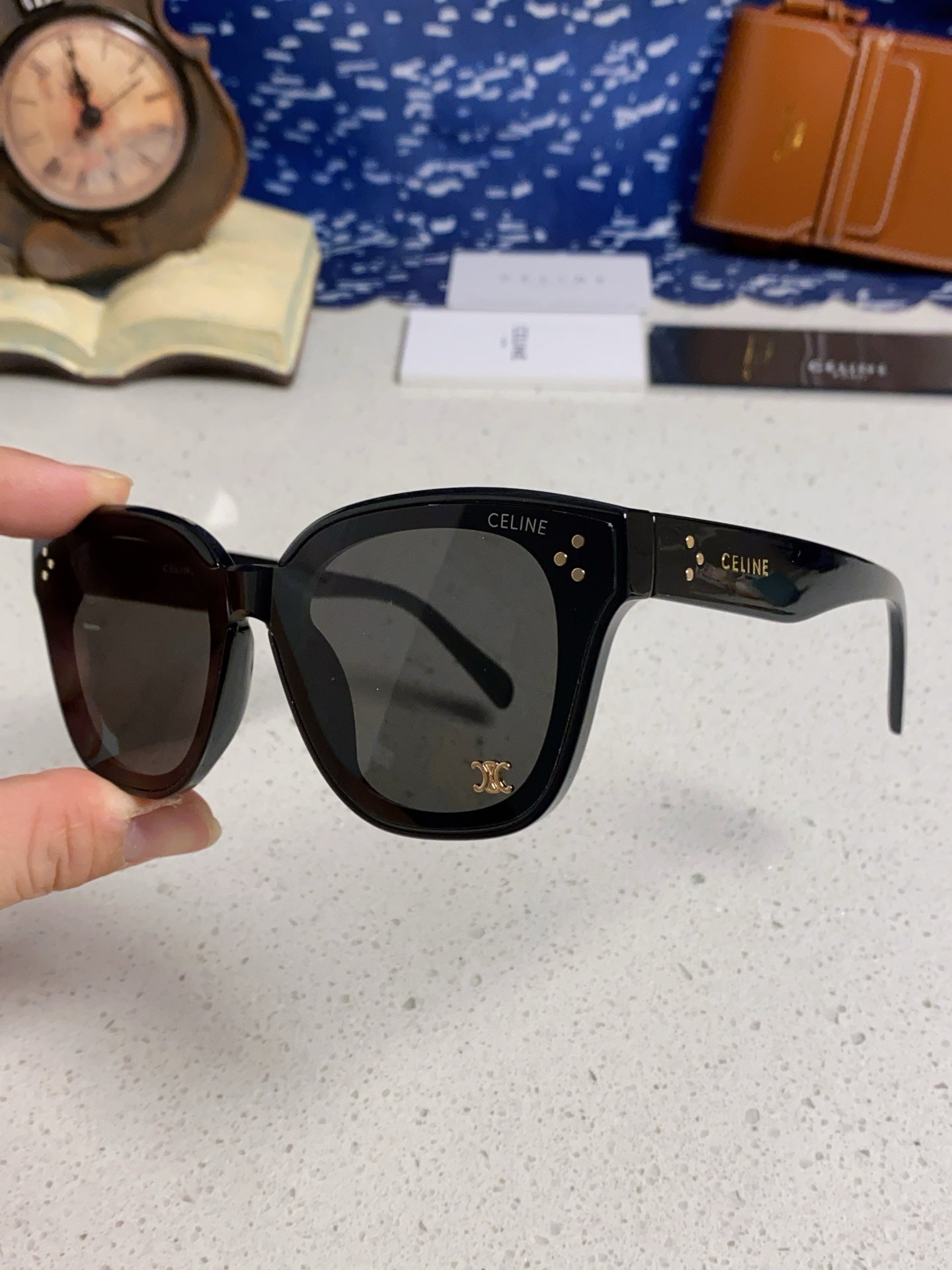 Celine Square Gray Lens Sunglasses for Men & Women - 158432 - detail image 6