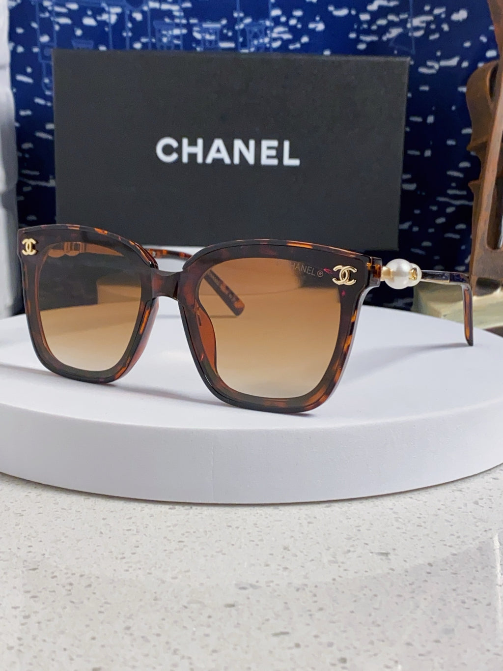 Chanel Fashion Gold Lens Sunglasses for Women