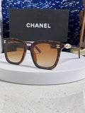 Chanel Fashion Gold Lens Sunglasses for Women