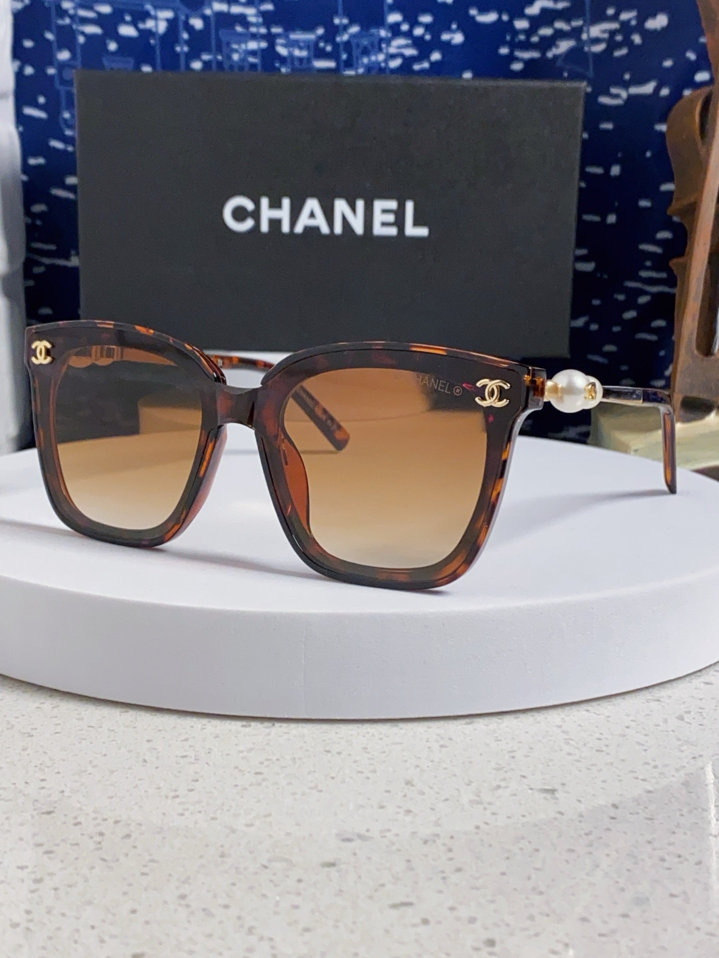 Chanel Fashion Gold Lens Sunglasses for Women