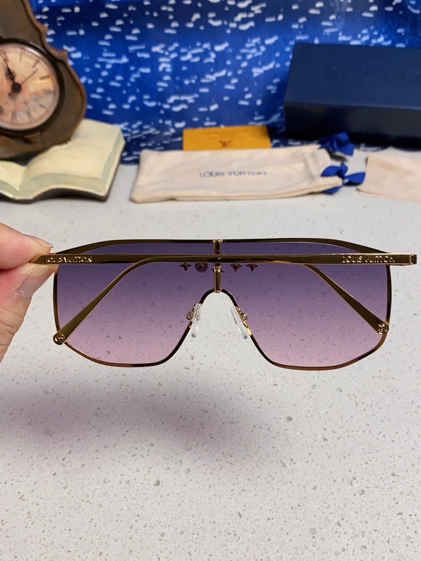 Louis Vuitton Square Silver Lens Sunglasses for Women - detail image 5