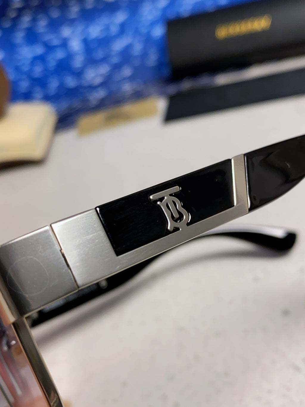 Burberry Metal Square Silver Lens Sunglasses for Men & Women - 449626 - detail image 7