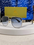 Burberry Metal Square Silver Lens Sunglasses for Men & Women - 449626