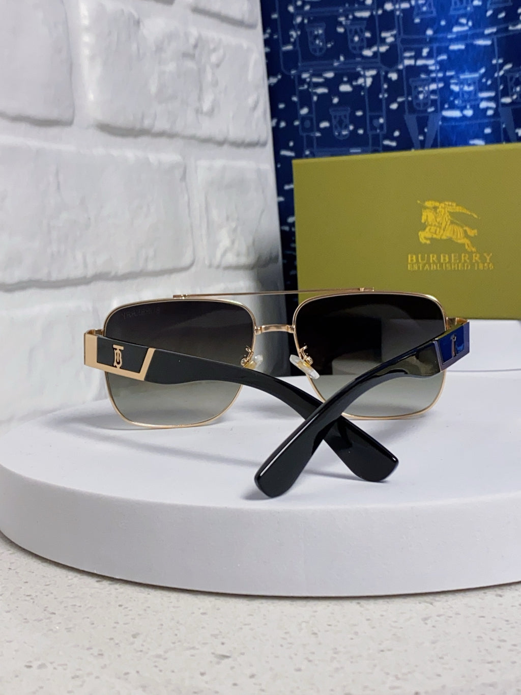 Burberry Metal Square Silver Lens Sunglasses for Men & Women - 449627 - detail image 3