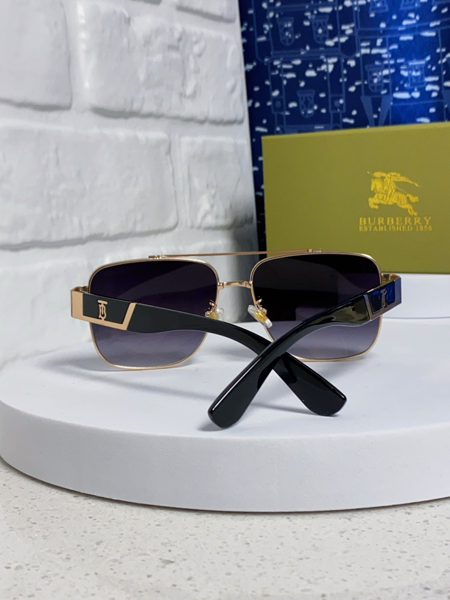 Burberry Metal Square Silver Lens Sunglasses for Men & Women - 449628 - detail image 3