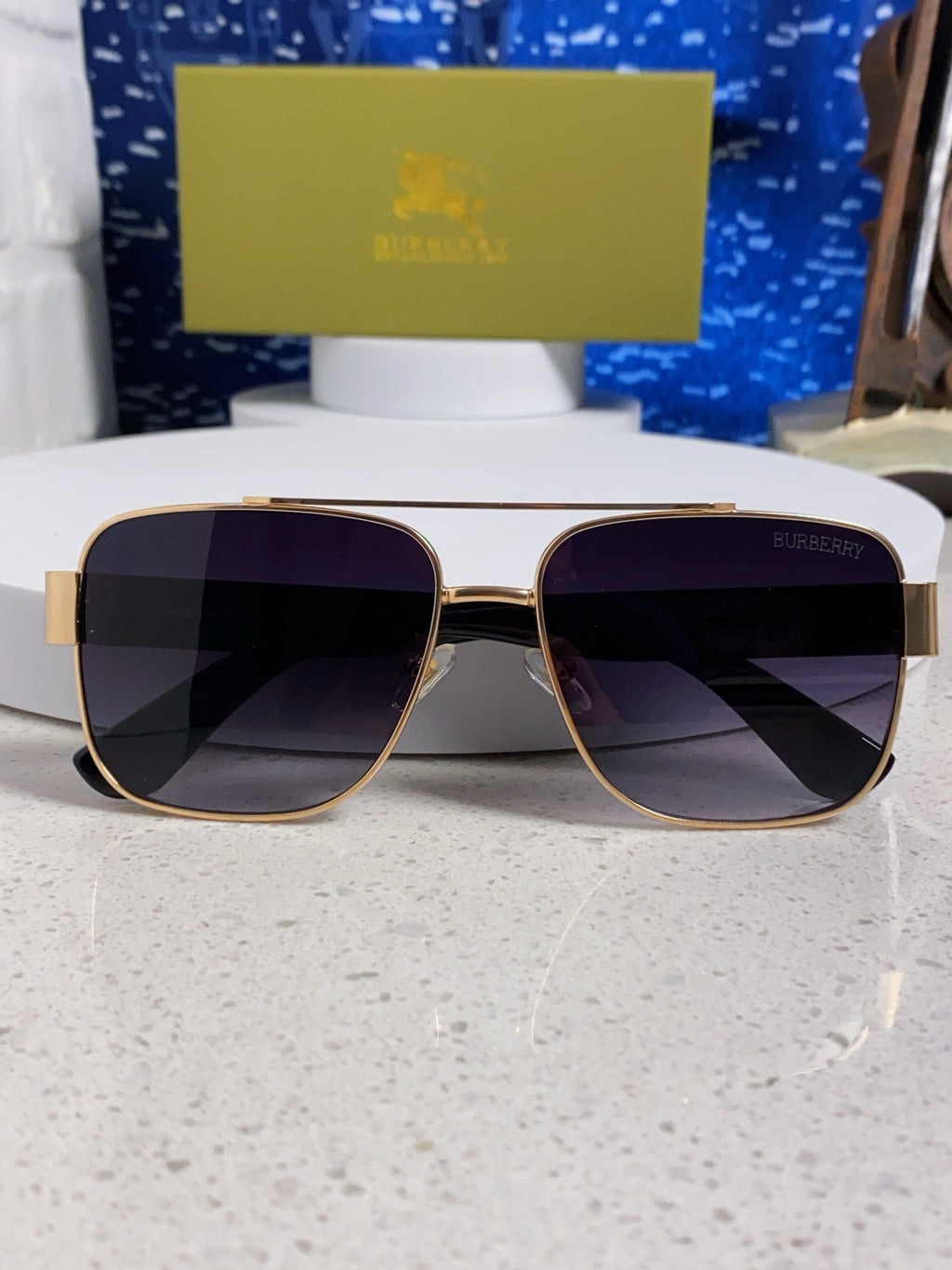 Burberry Metal Square Silver Lens Sunglasses for Men & Women - 449628 - detail image 9