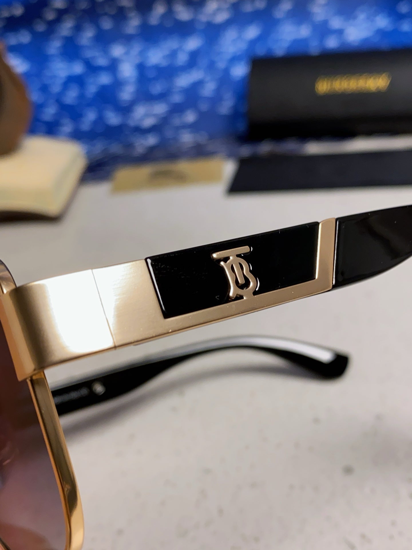 Burberry Metal Square Silver Lens Sunglasses for Men & Women - 449628 - detail image 7