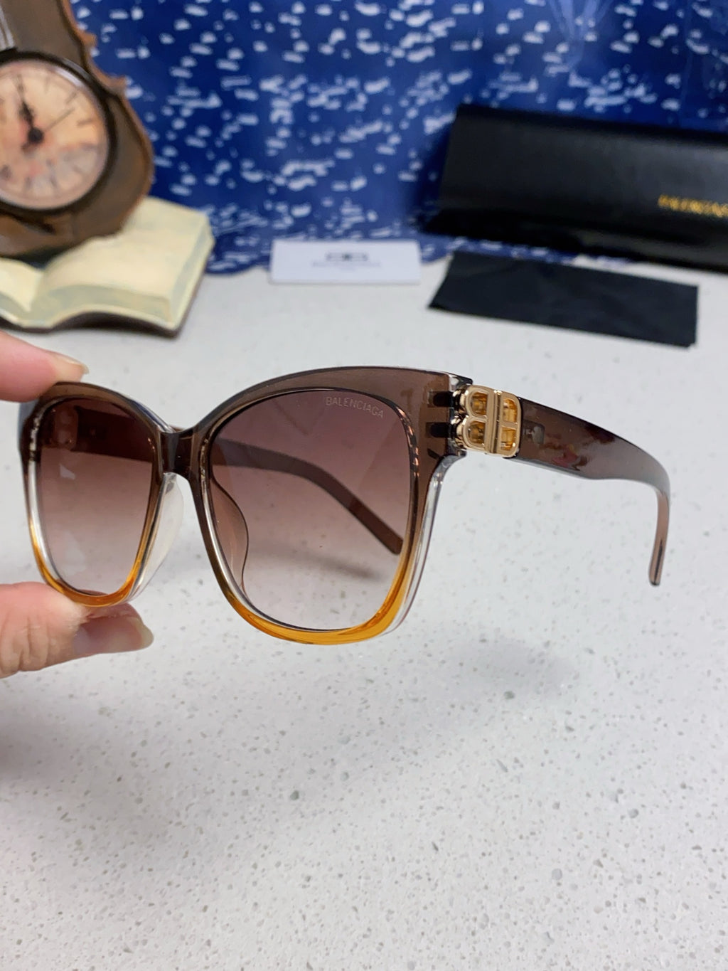 Balenciaga BB0102SA Fashion Red Lens Sunglasses for Men & Women - detail image 6