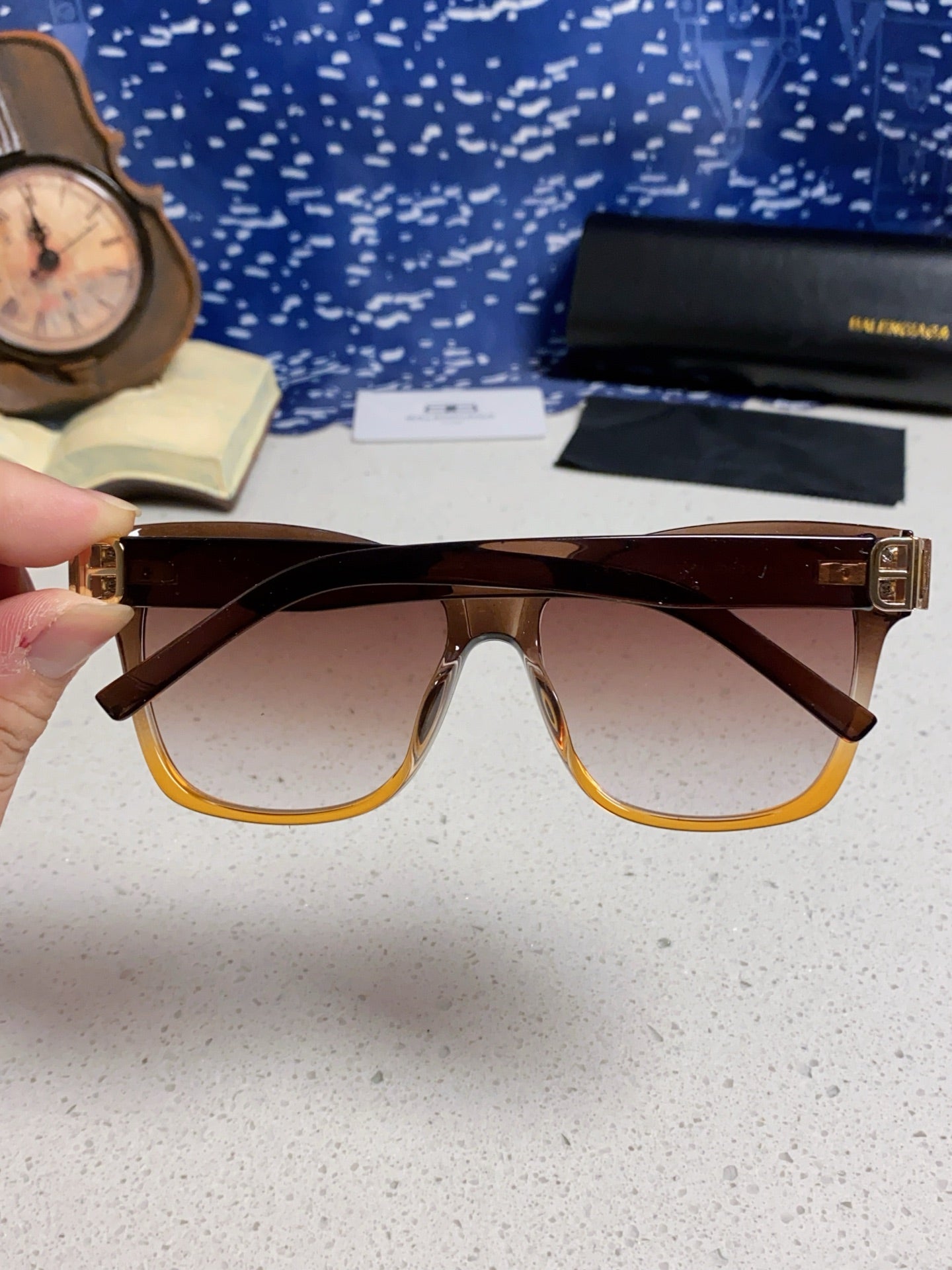 Balenciaga BB0102SA Fashion Red Lens Sunglasses for Men & Women - detail image 5