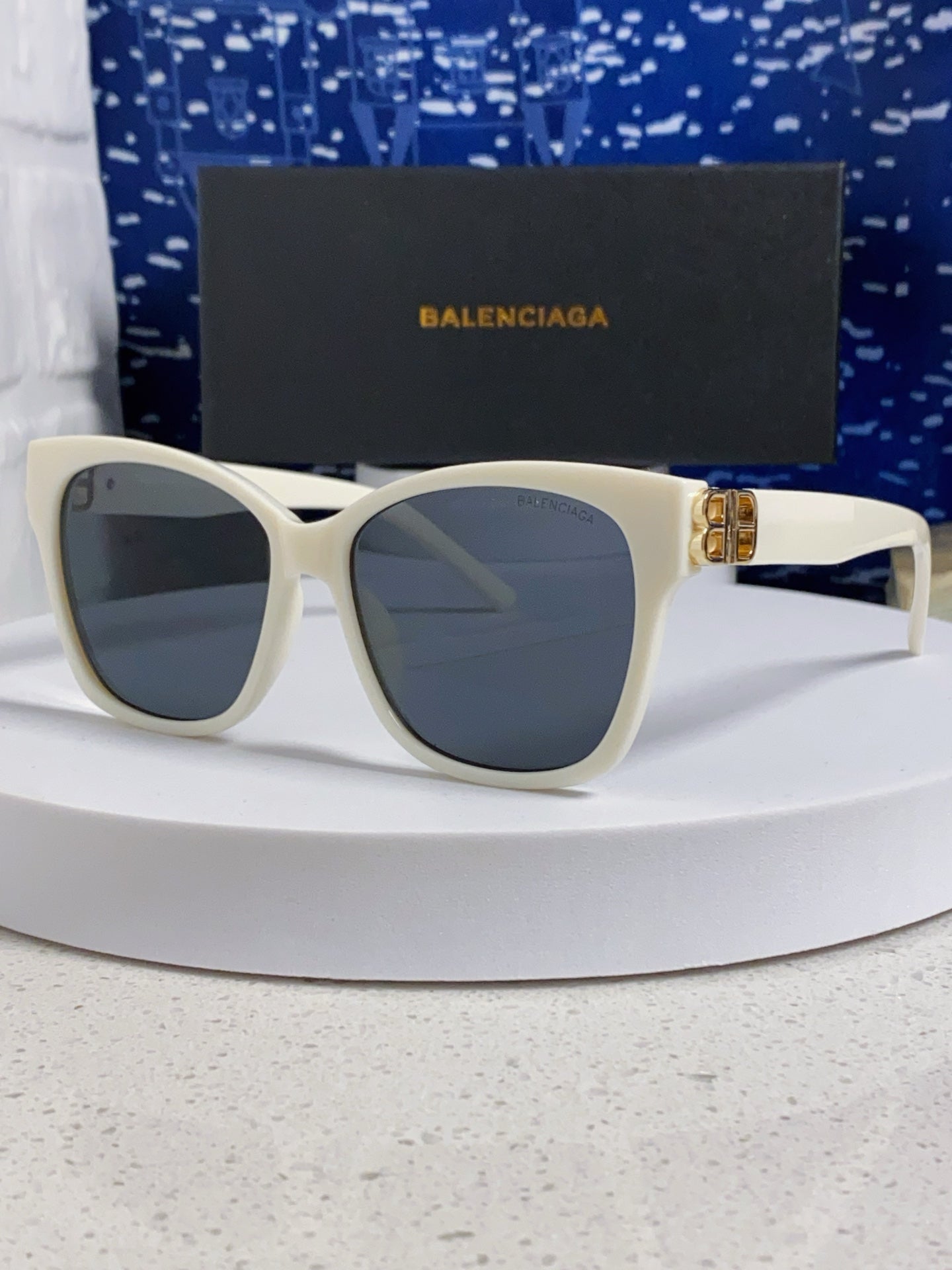 Balenciaga BB0102SA Fashion Blue Lens Sunglasses for Men & Women