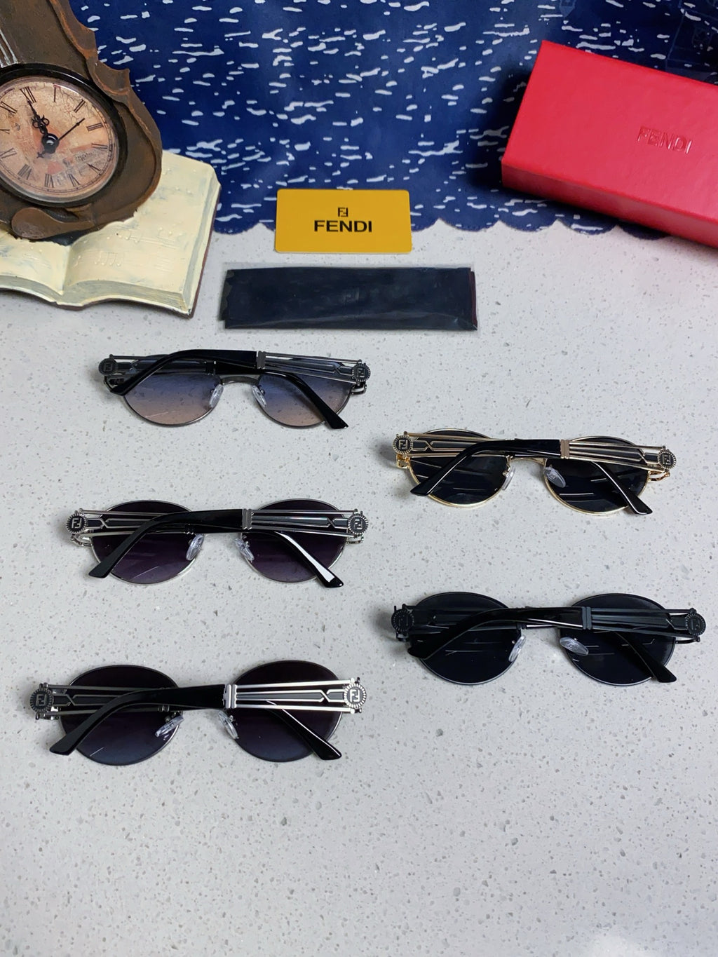 Fendi Metal Oval Silver Lens Sunglasses for Men & Women - detail image 10