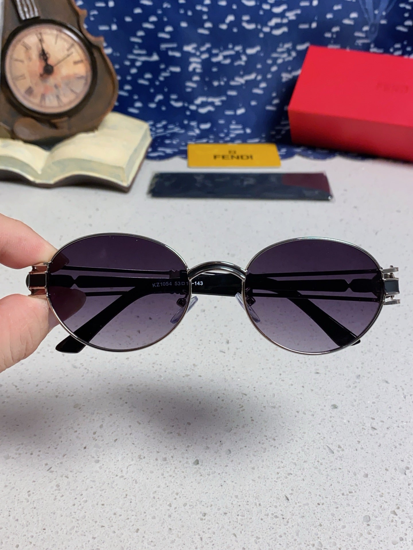 Fendi Metal Oval Silver Lens Sunglasses for Men & Women - 466205 - detail image 4