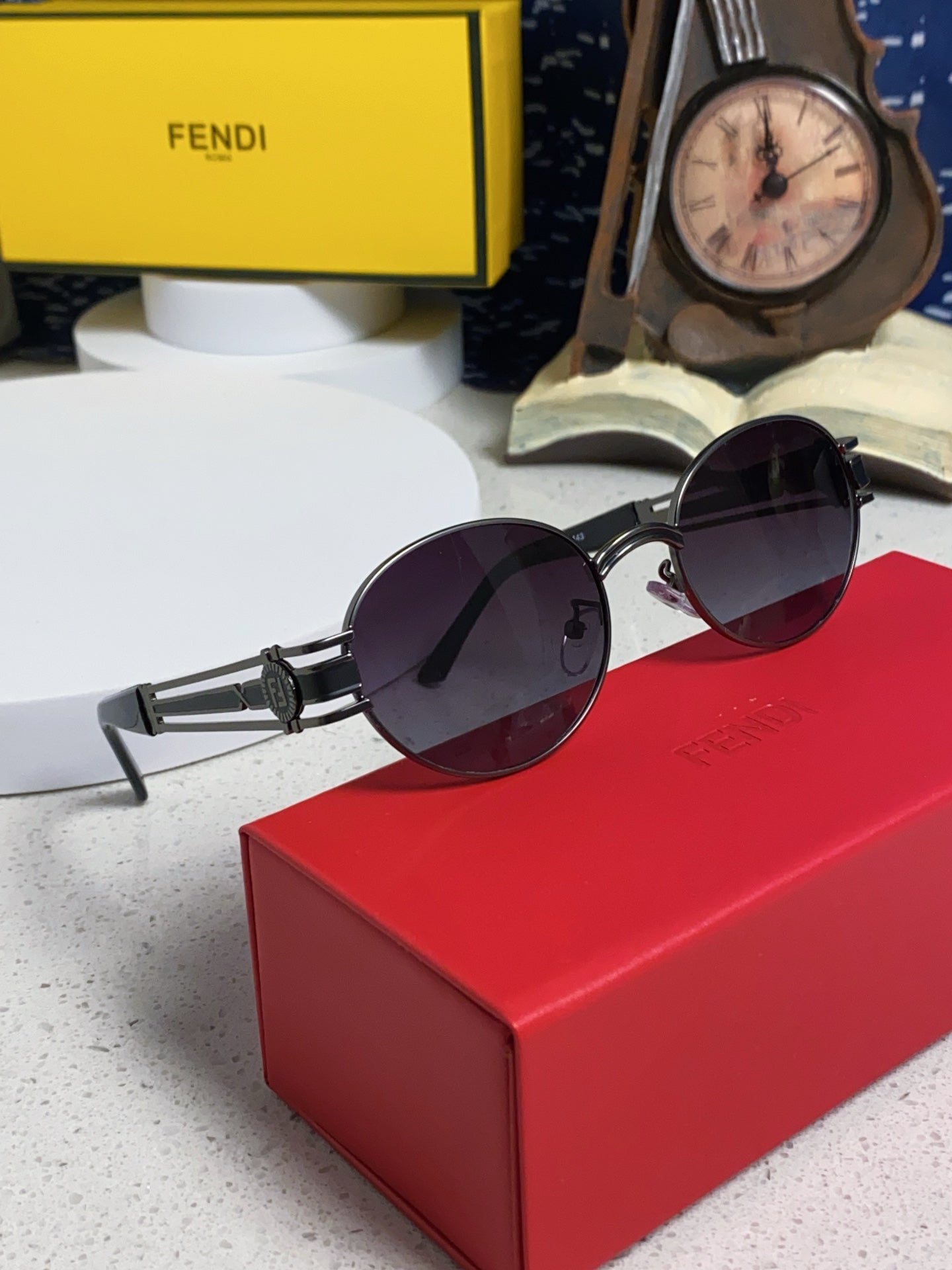 Fendi Metal Oval Silver Lens Sunglasses for Men & Women - 466206 - detail image 9