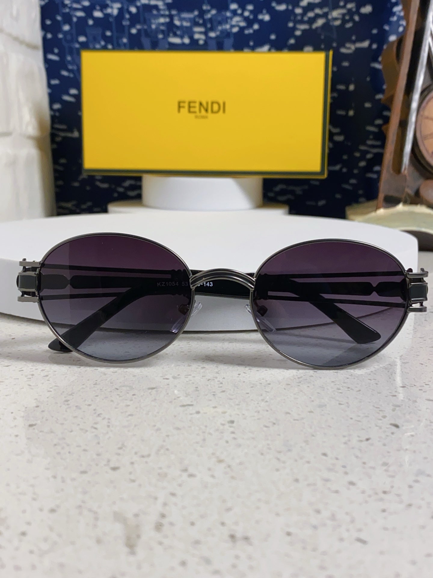 Fendi Metal Oval Silver Lens Sunglasses for Men & Women - 466206 - detail image 8