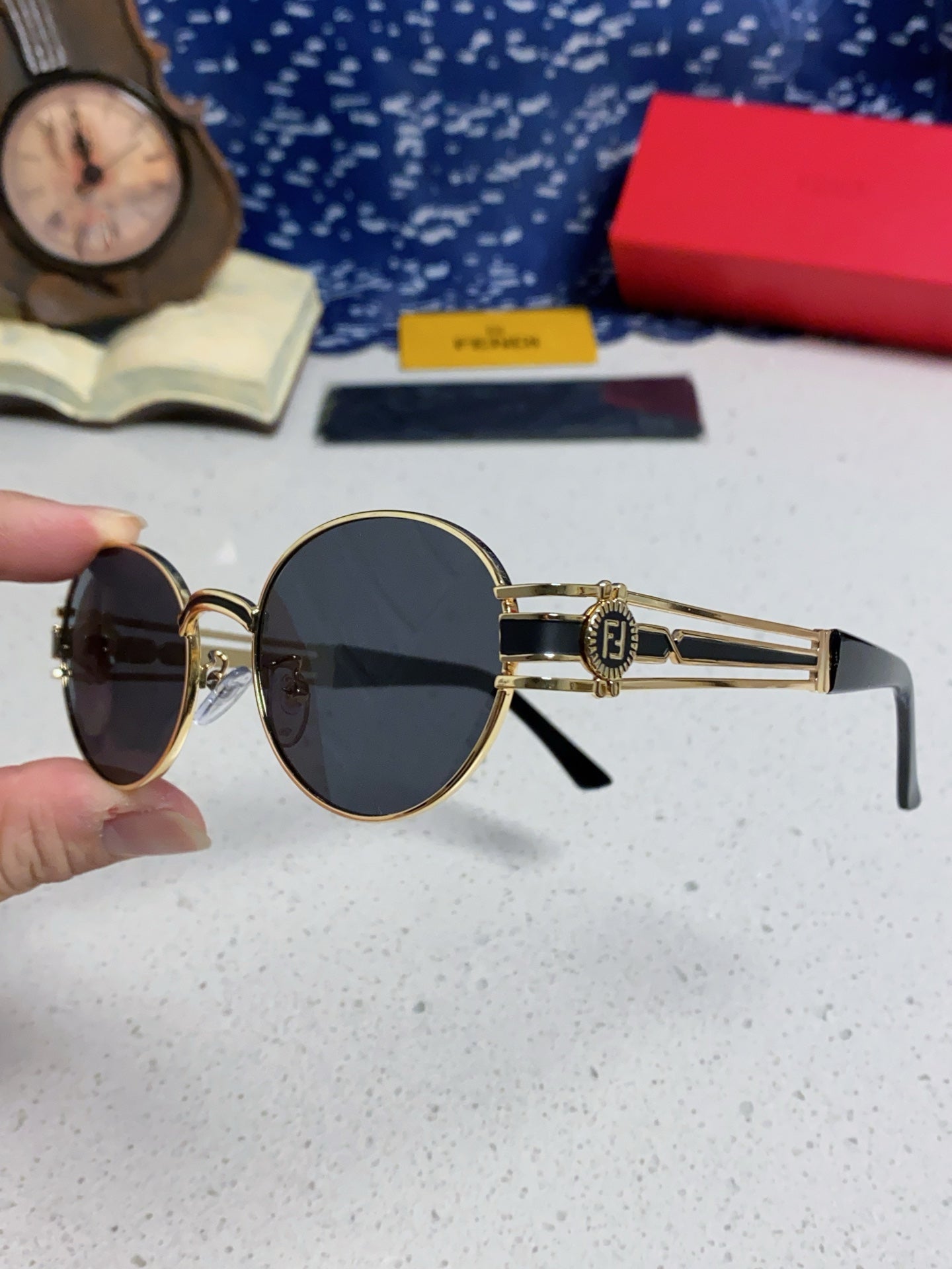 Fendi Metal Oval Silver Lens Sunglasses for Men & Women - 466207 - detail image 6