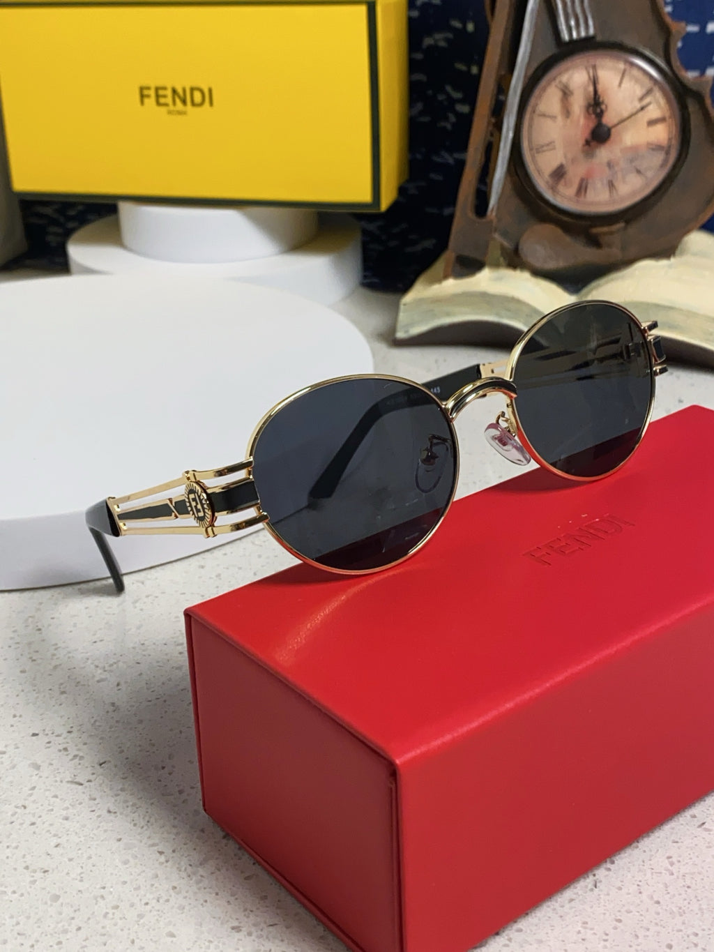 Fendi Metal Oval Silver Lens Sunglasses for Men & Women - 466207 - detail image 9