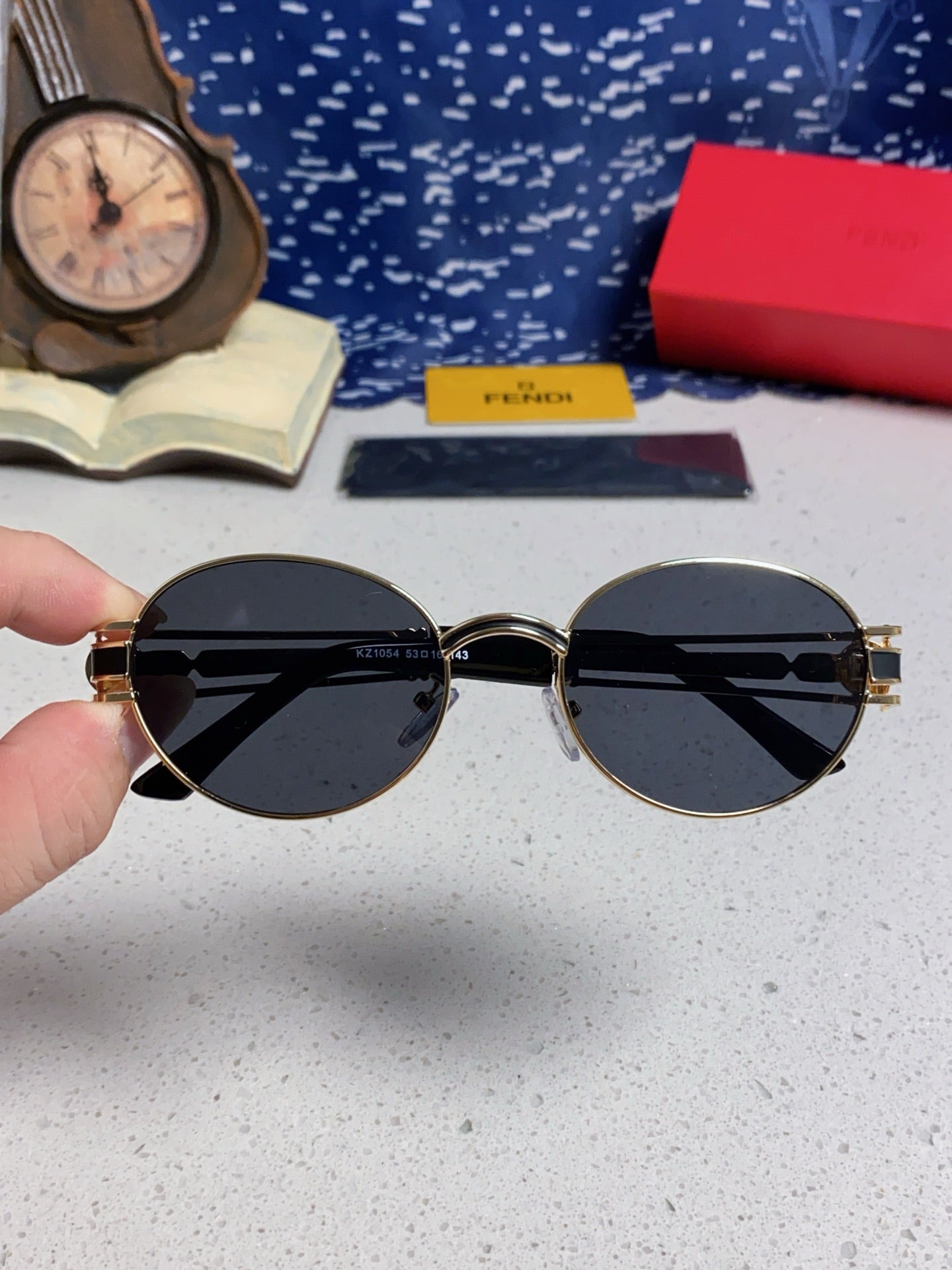 Fendi Metal Oval Silver Lens Sunglasses for Men & Women - 466207 - detail image 4