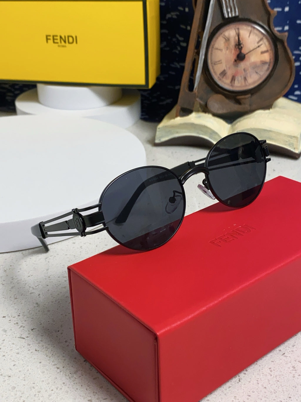 Fendi Metal Oval Silver Lens Sunglasses for Men & Women - detail image 9