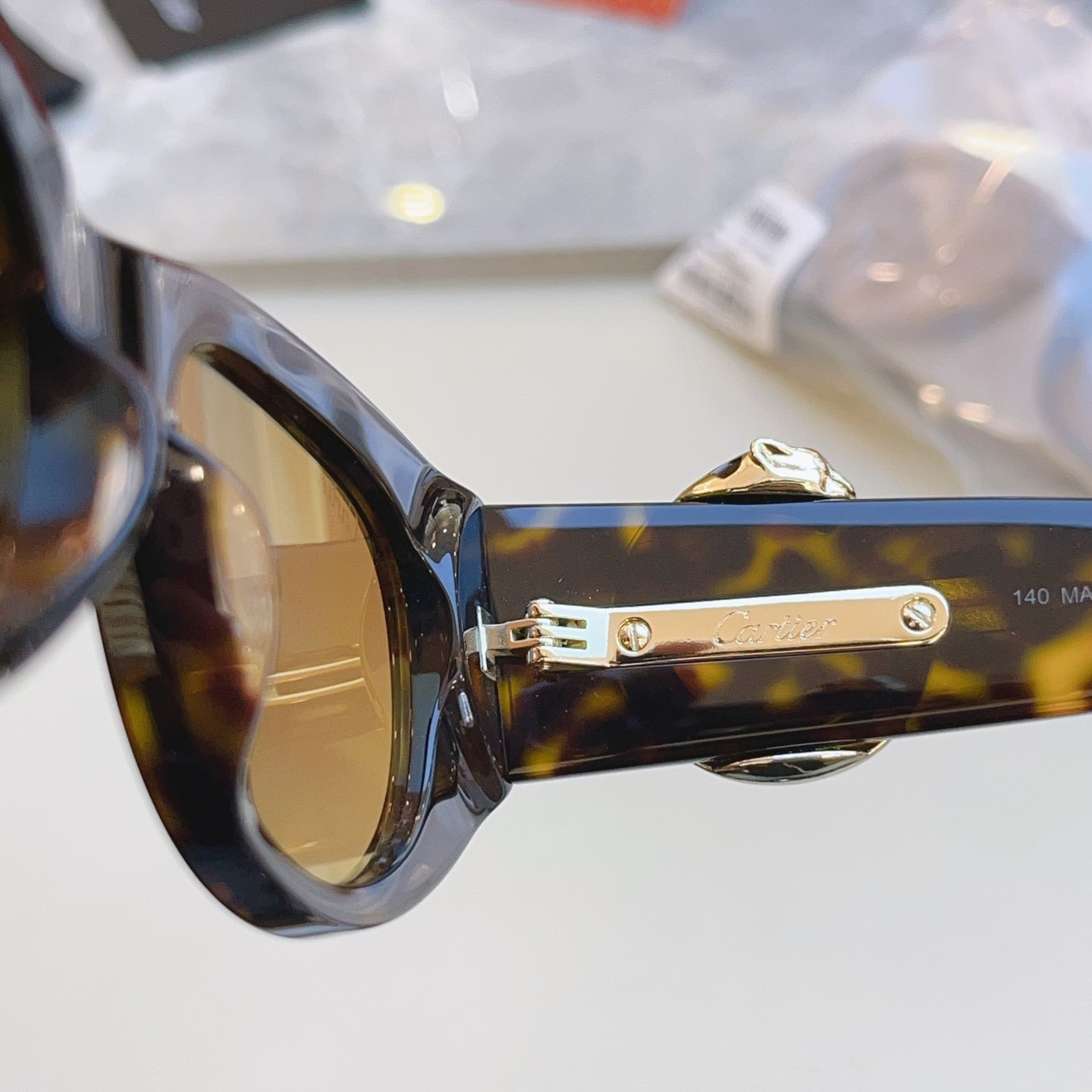 Cartier CT0472S Fashion Black Lens Sunglasses for Men & Women - detail image 4