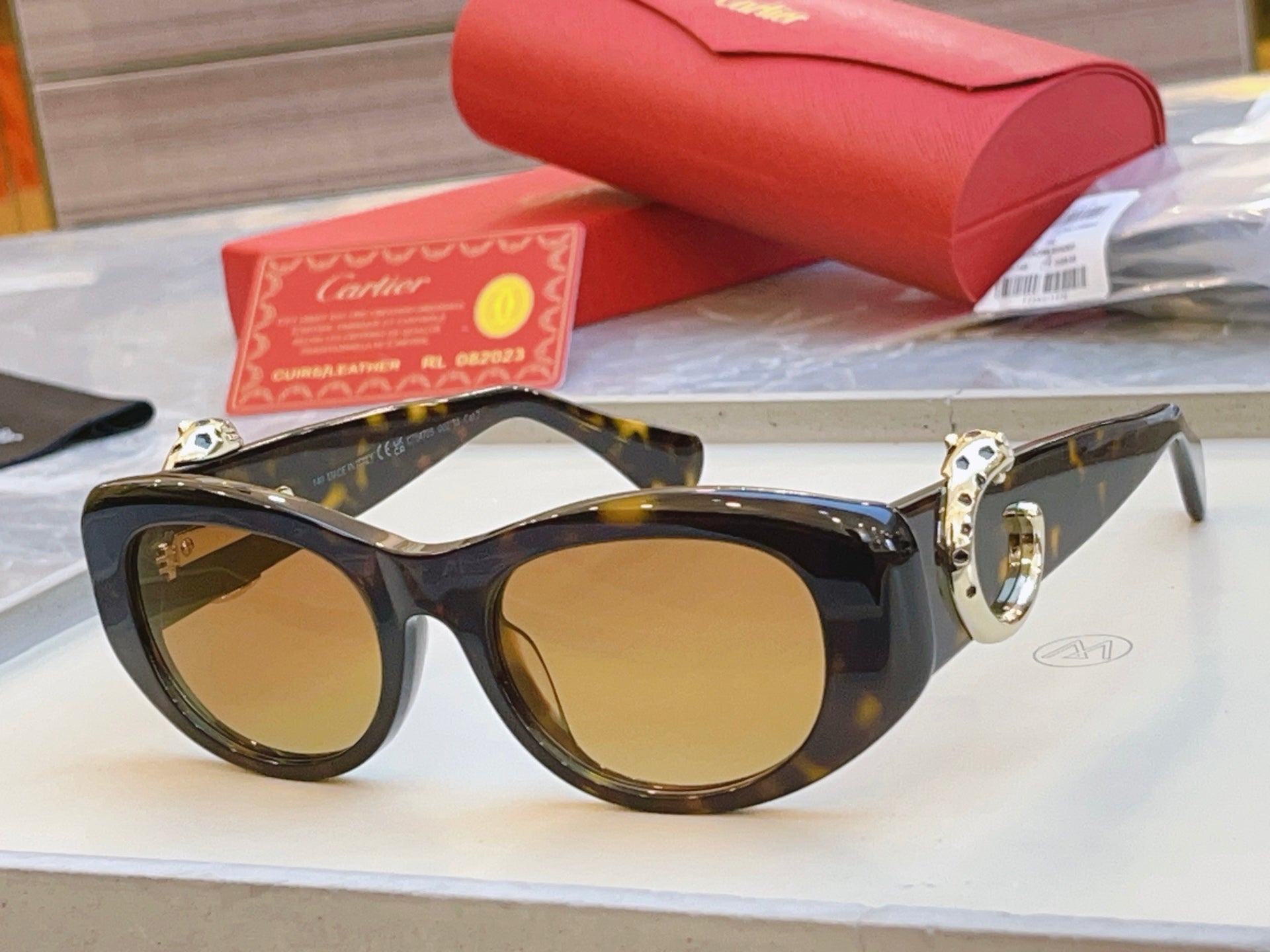 Cartier CT0472S Fashion Black Lens Sunglasses for Men & Women