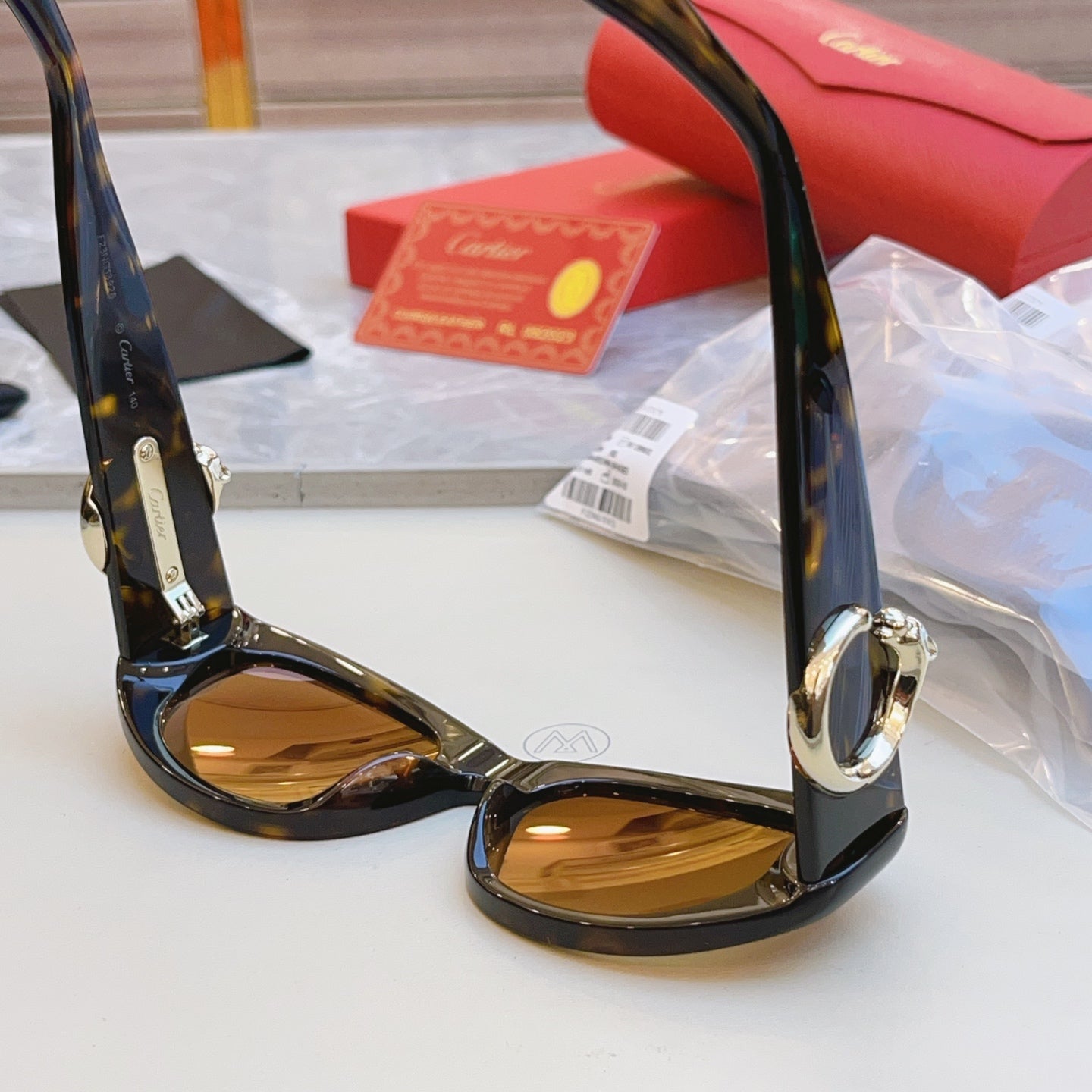 Cartier CT0472S Fashion Black Lens Sunglasses for Men & Women - detail image 7