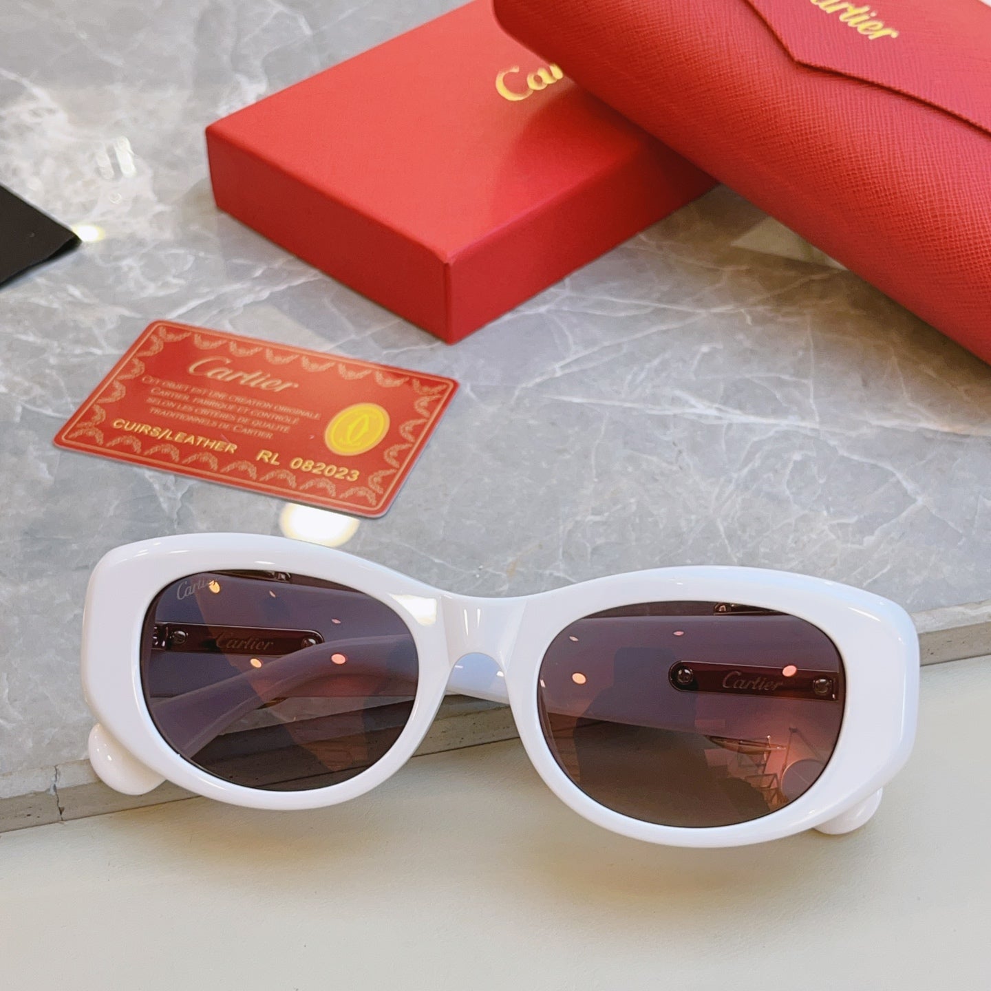 Cartier CT0472S Fashion Red Lens Sunglasses for Men & Women