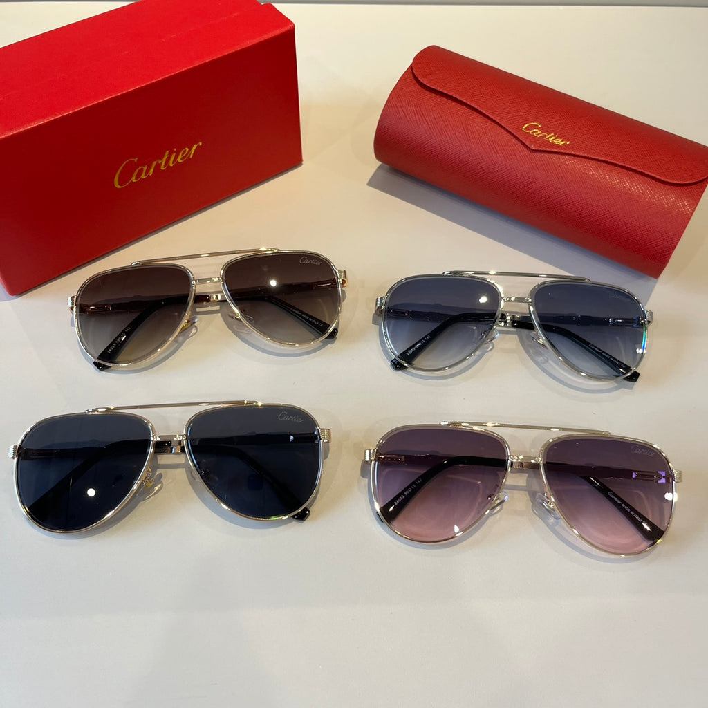 Cartier Lightweight Metal Rimless Brown Lens Sunglasses for Men & Wom - 432321 - detail image 10