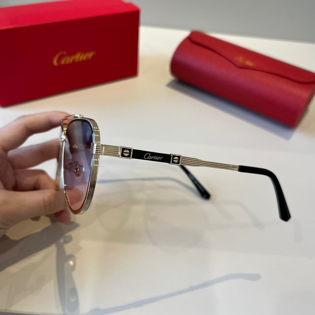 Cartier Lightweight Metal Rimless Silver Lens Sunglasses for Men & Wo - 432322 - detail image 8
