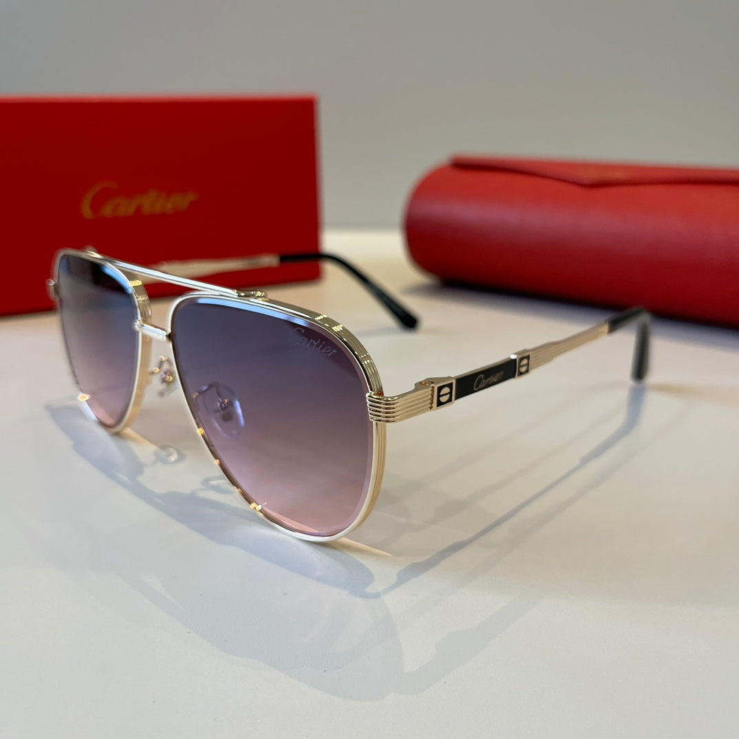 Cartier Lightweight Metal Rimless Silver Lens Sunglasses for Men & Wo - 432322 - detail image 3