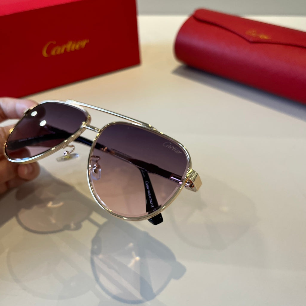 Cartier Lightweight Metal Rimless Silver Lens Sunglasses for Men & Wo - 432322 - detail image 5