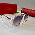 Cartier Lightweight Metal Rimless Silver Lens Sunglasses for Men & Wo - 432322