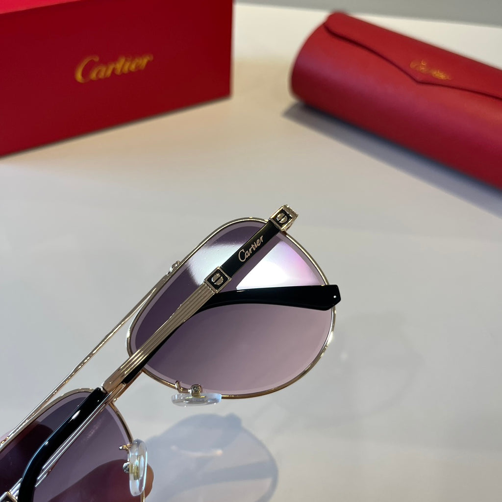 Cartier Lightweight Metal Rimless Silver Lens Sunglasses for Men & Wo - 432322 - detail image 6