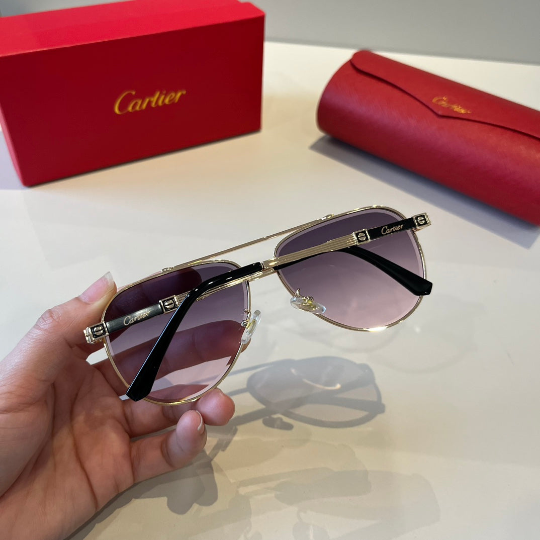 Cartier Lightweight Metal Rimless Silver Lens Sunglasses for Men & Wo - 432322 - detail image 7