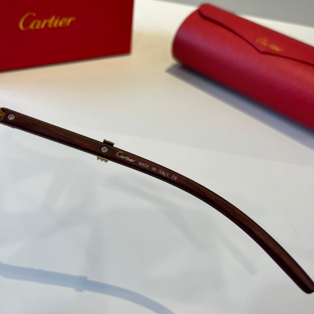 Cartier Lightweight Metal Rimless Silver Lens Sunglasses for Men & Wo - 432323 - detail image 9