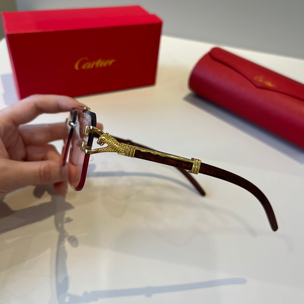 Cartier Lightweight Metal Rimless Silver Lens Sunglasses for Men & Wo - 432323 - detail image 10