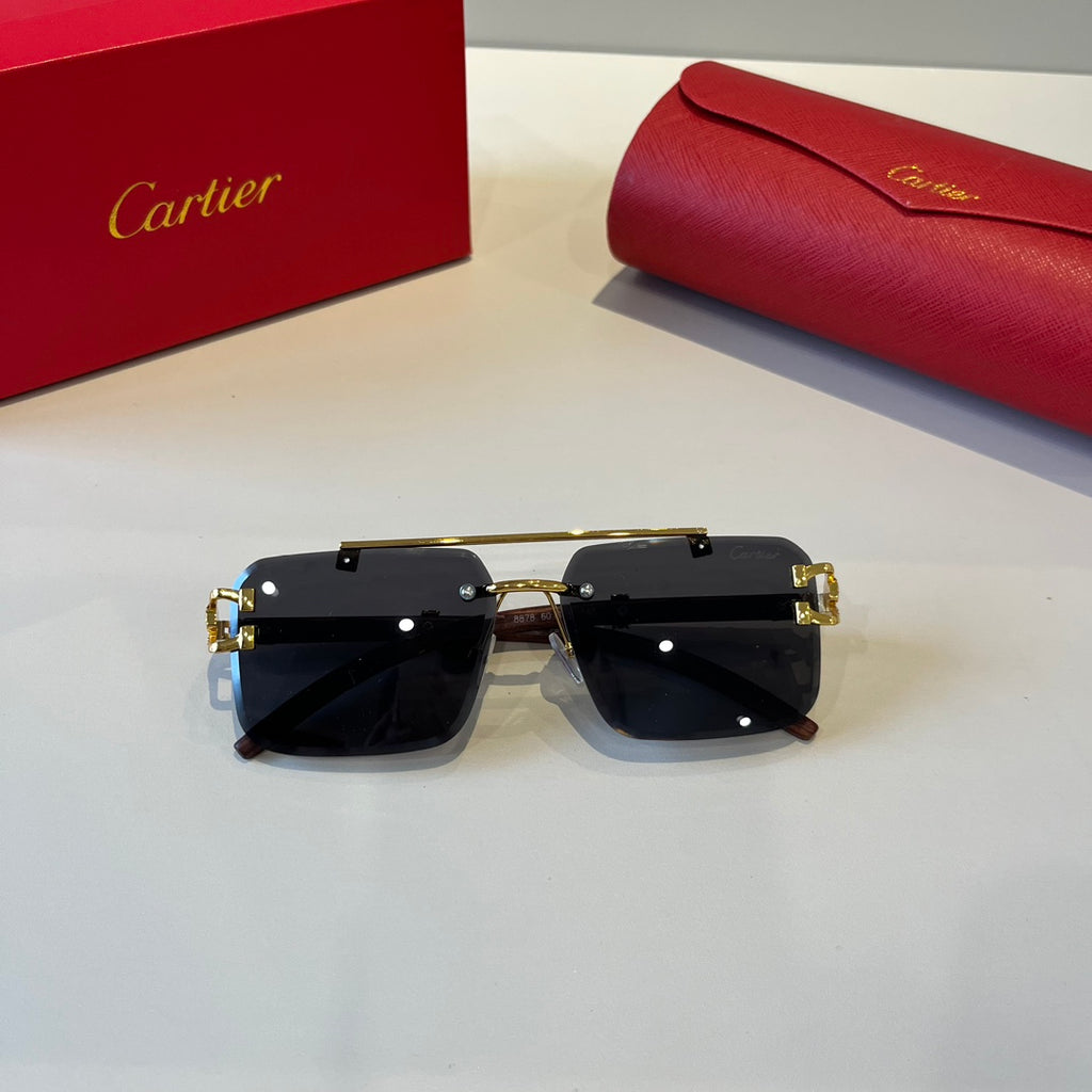 Cartier Lightweight Metal Rimless Silver Lens Sunglasses for Men & Wo - 432324 - detail image 5