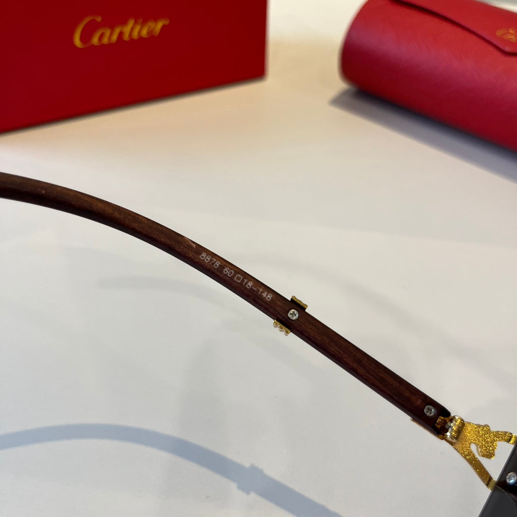 Cartier Lightweight Metal Rimless Silver Lens Sunglasses for Men & Wo - 432324 - detail image 10