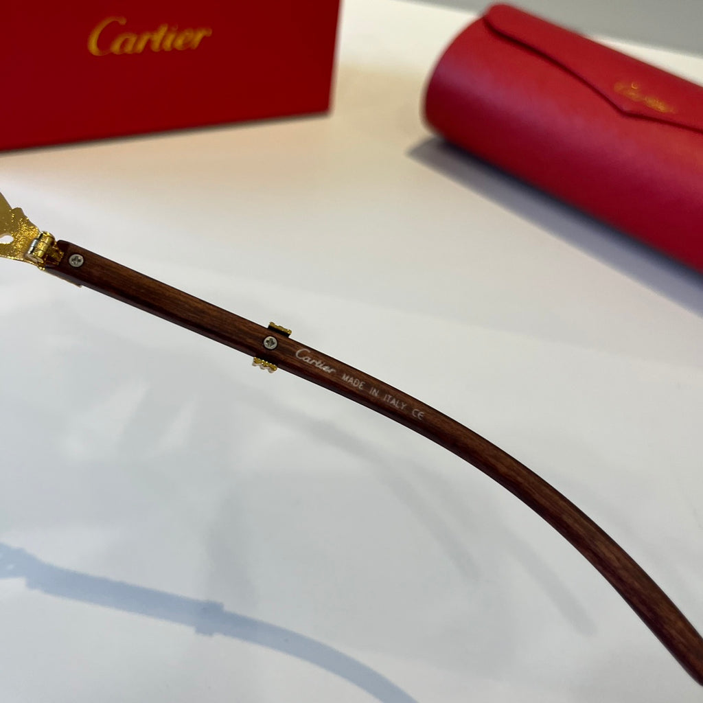 Cartier Lightweight Metal Rimless Silver Lens Sunglasses for Men & Wo - 432324 - detail image 9