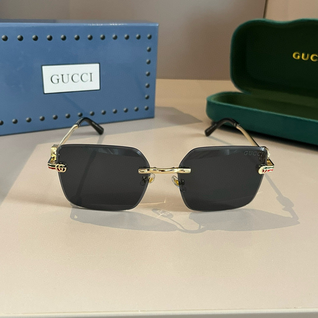Gucci Metal Aviator Brown Lens Sunglasses for Men & Women - 464869 - detail image 2