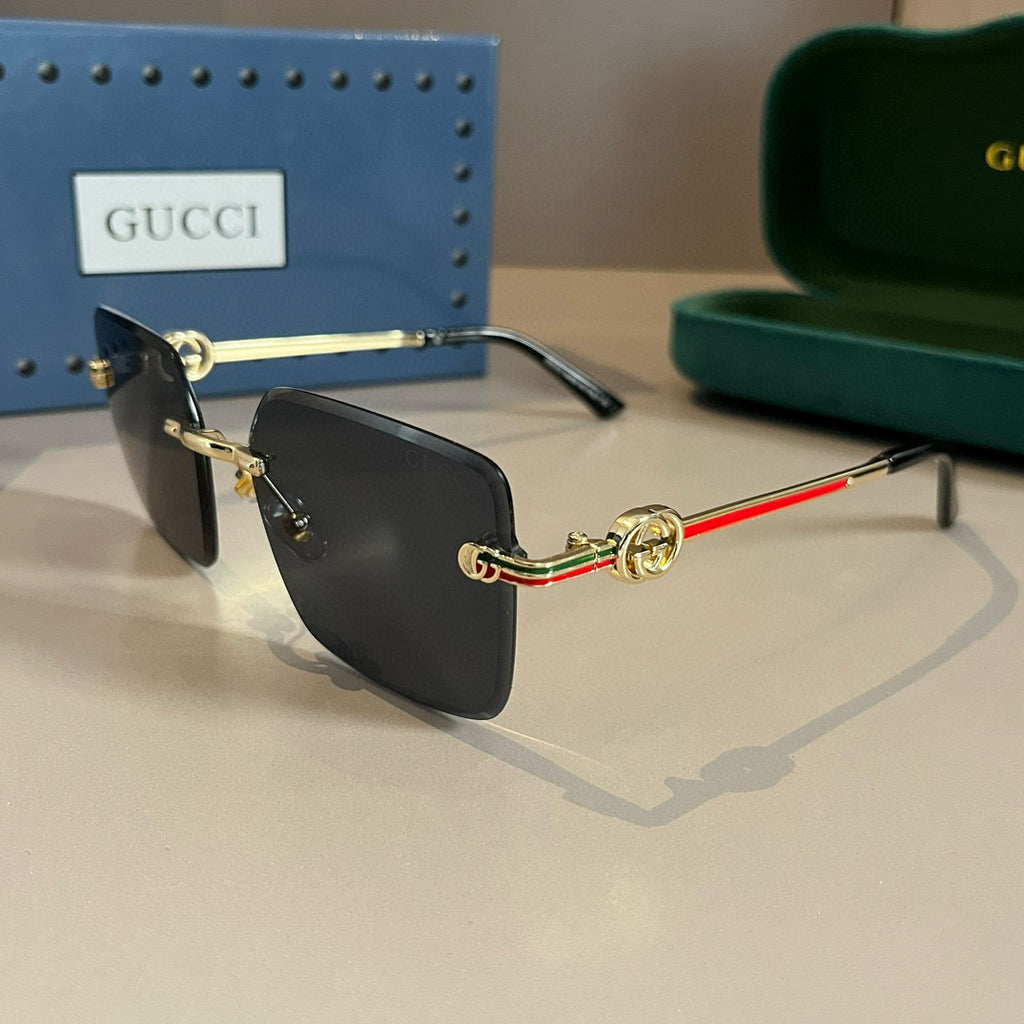 Gucci Metal Aviator Brown Lens Sunglasses for Men & Women - 464869 - detail image 3