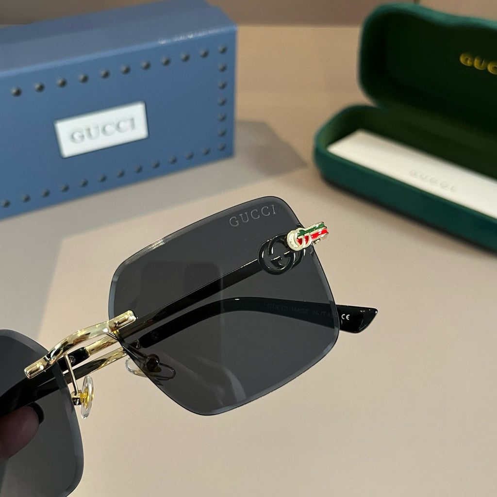 Gucci Metal Aviator Brown Lens Sunglasses for Men & Women - 464869 - detail image 6