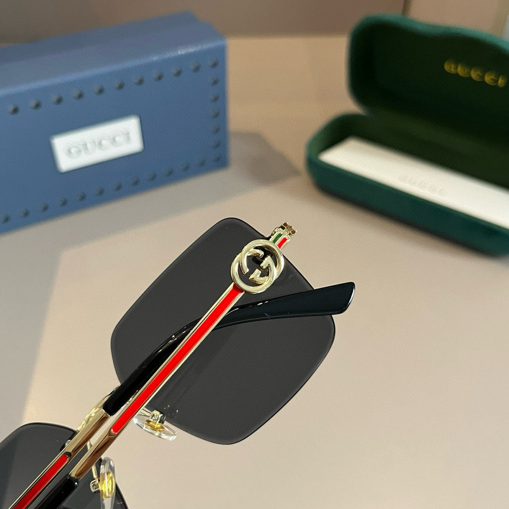 Gucci Metal Aviator Brown Lens Sunglasses for Men & Women - 464869 - detail image 7