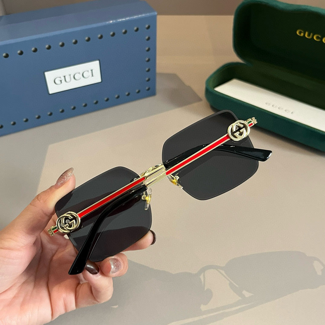 Gucci Metal Aviator Brown Lens Sunglasses for Men & Women - 464869 - detail image 8