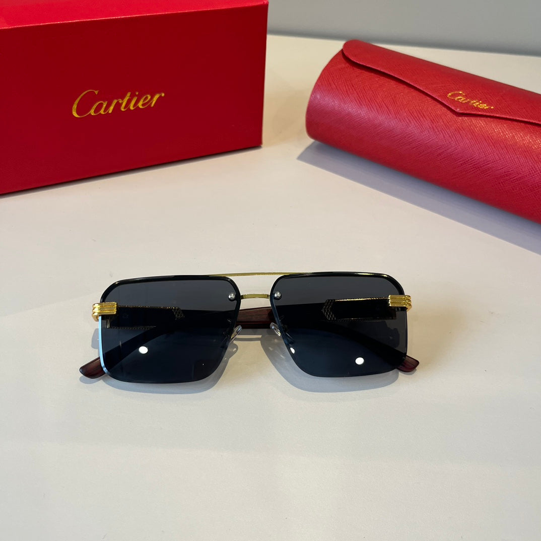 Cartier Lightweight Metal Rimless Silver Lens Sunglasses for Men & Wo - 487231 - detail image 7