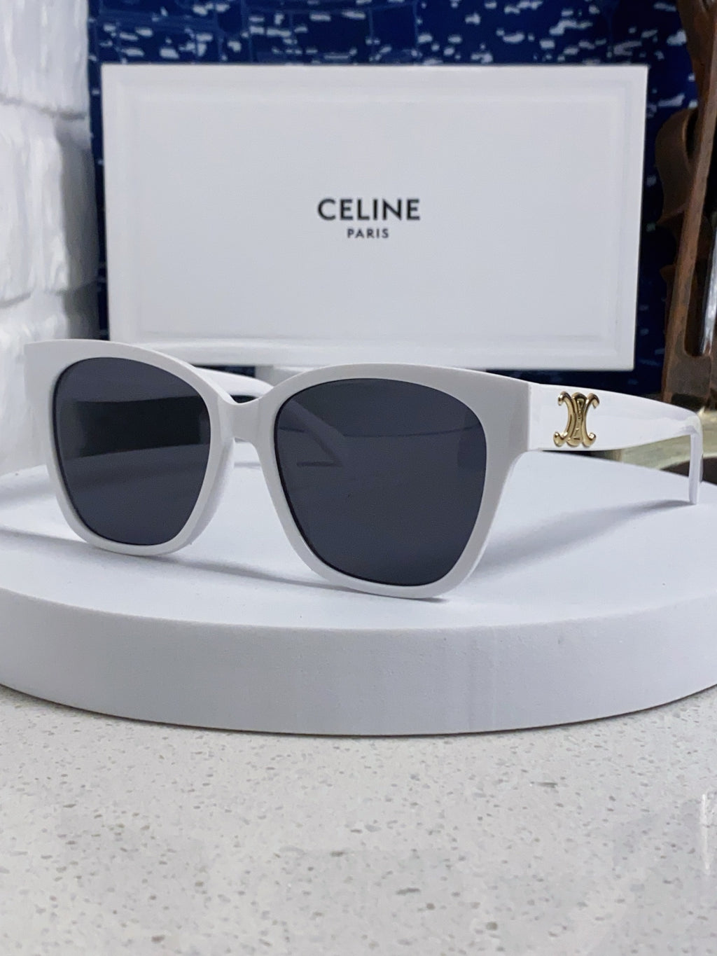Celine Cat-Eye Blue Lens Sunglasses for Men & Women - 382529