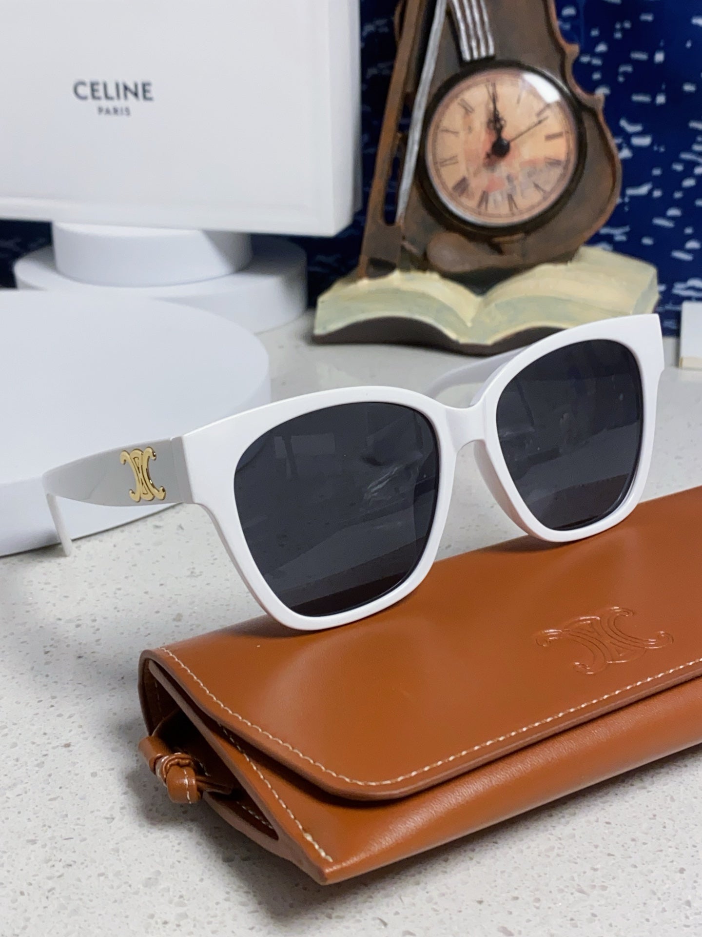 Celine Cat-Eye Blue Lens Sunglasses for Men & Women - 382529 - detail image 9
