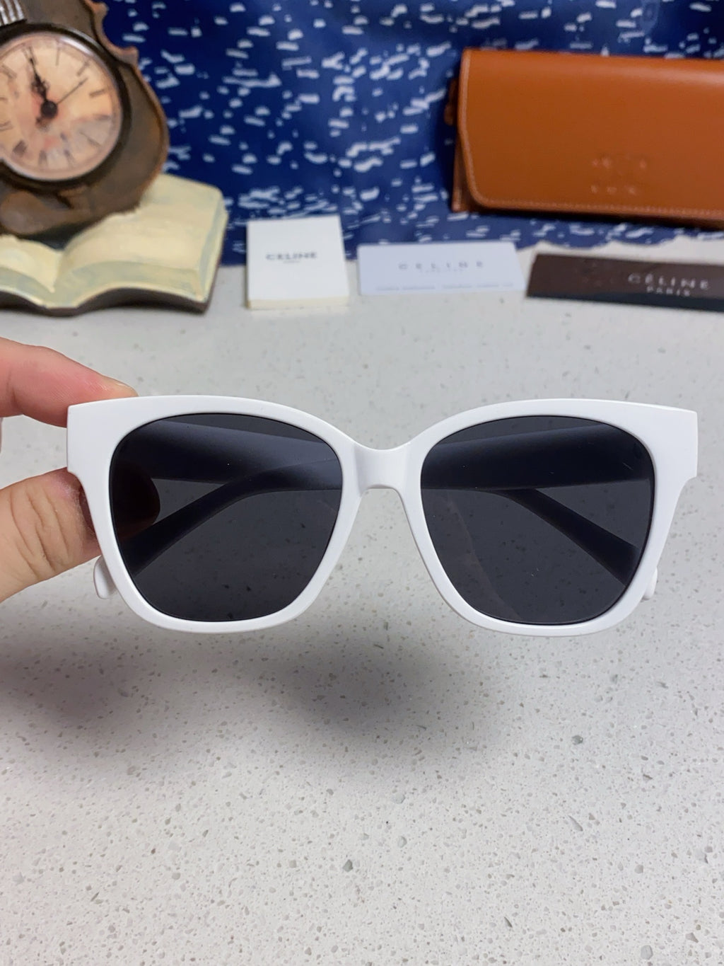 Celine Cat-Eye Blue Lens Sunglasses for Men & Women - 382529 - detail image 4