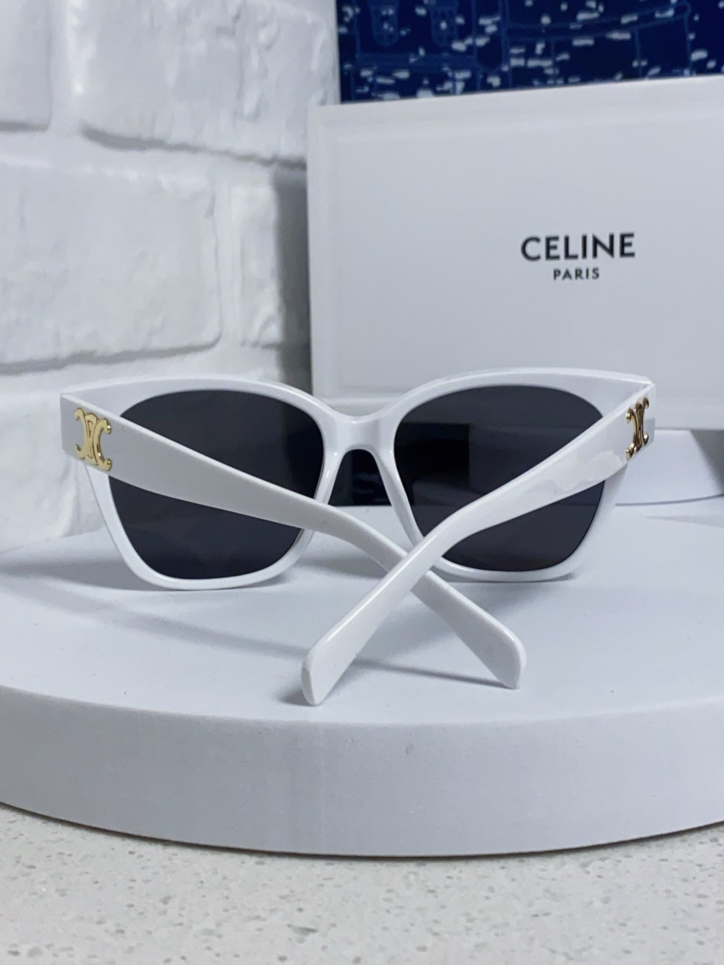 Celine Cat-Eye Blue Lens Sunglasses for Men & Women - 382529 - detail image 3